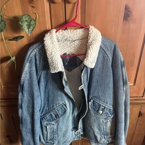 Vintage Levi’s Men's Denim Sherpa Bomber Jacket